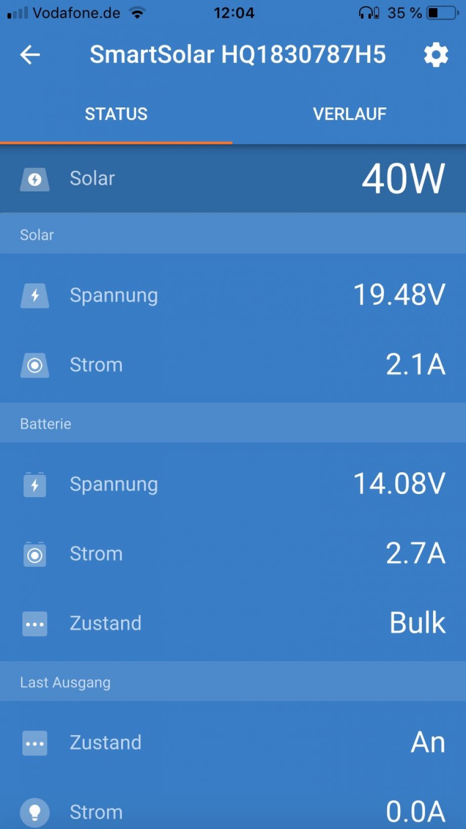 App zur Überwachung Solarstrom